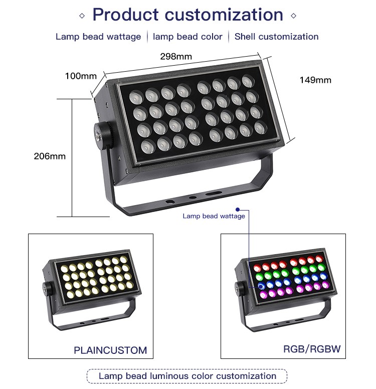 YD79-Projectors Led Floodlight Outdoor 36w 48w IP65 RGB LED floodlight