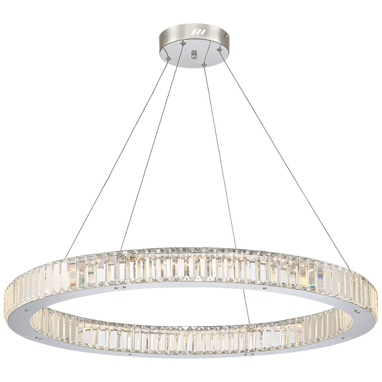 LED modern ring crystal chandelier