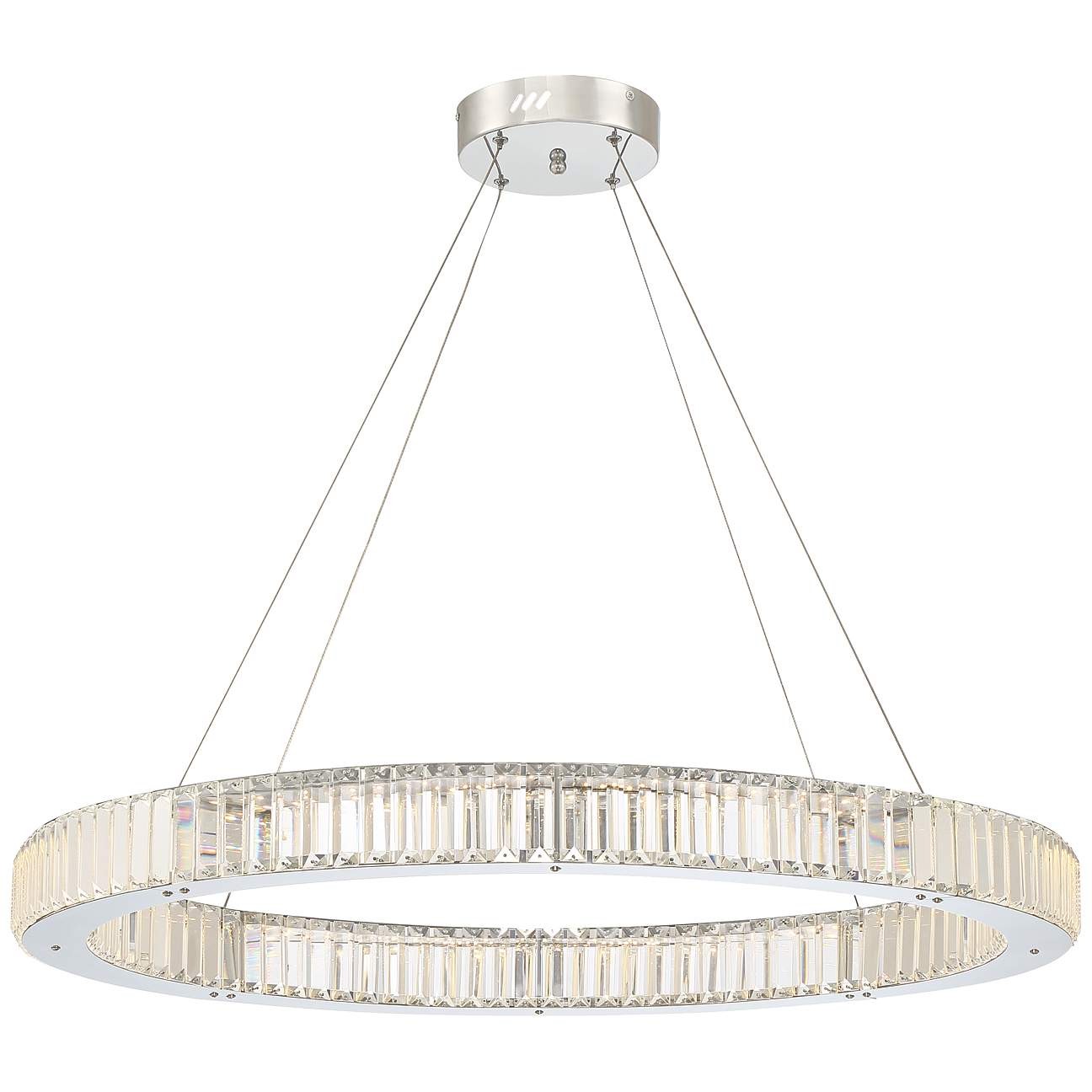 LED modern ring crystal chandelier