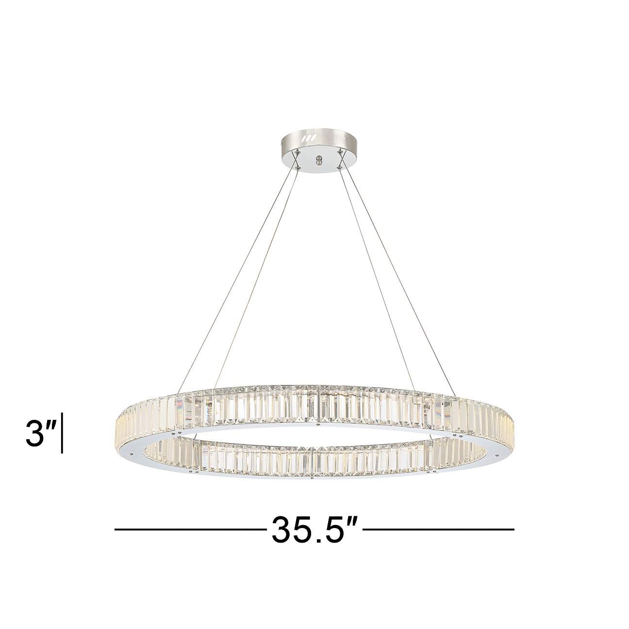 LED modern ring crystal chandelier