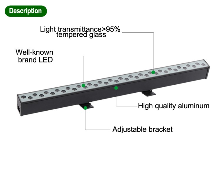 YD38- Outdoor waterproof RGB RGBW LED wall washing lamp