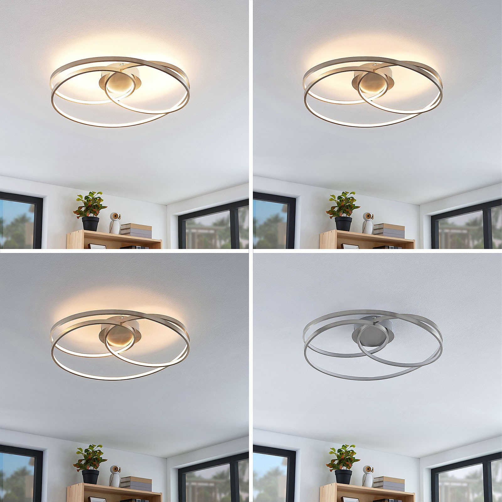 Large and small circle aluminum ceiling lamp