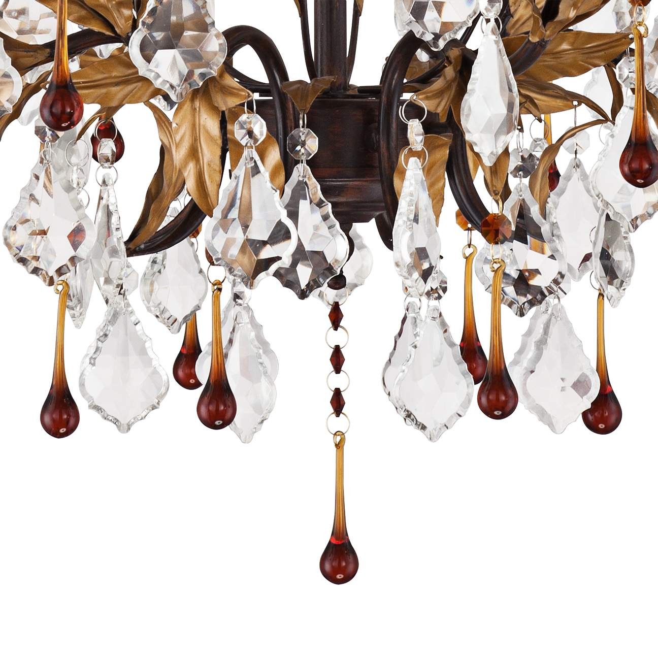 Maple Leaf K9 Transparent Crystal Chandelier