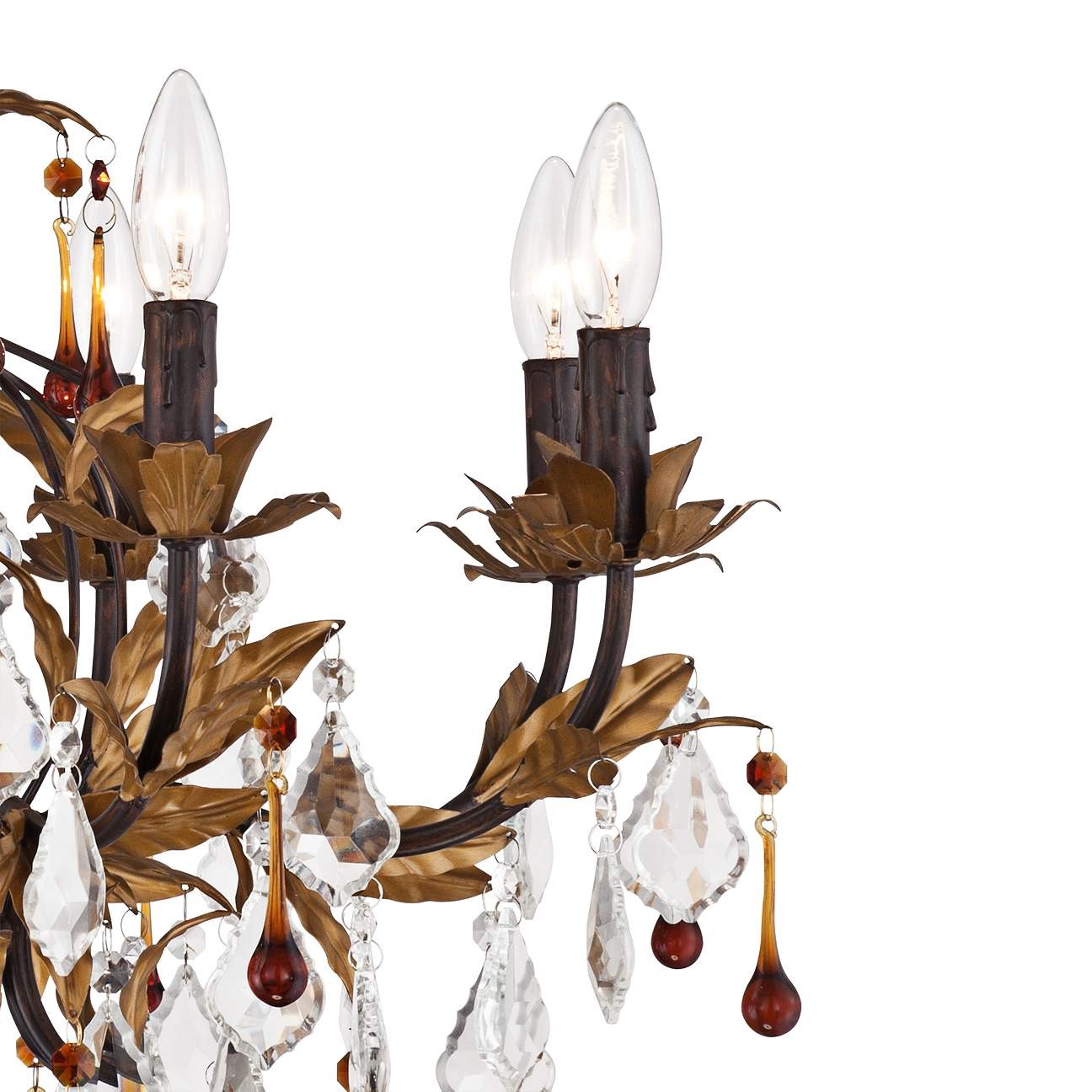 Maple Leaf K9 Transparent Crystal Chandelier