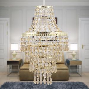 Modern 4-layer K9 crystal chandelier