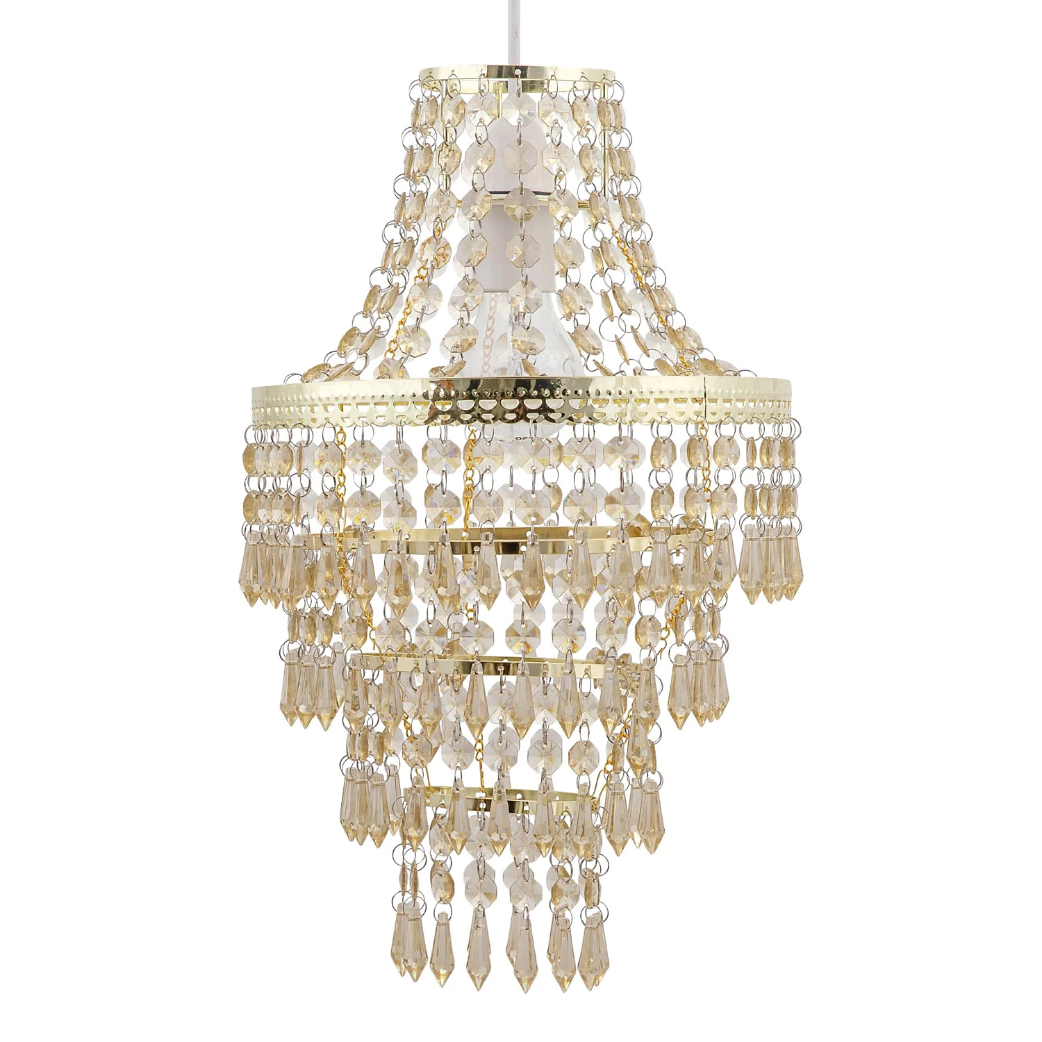 Modern 4-layer K9 crystal chandelier