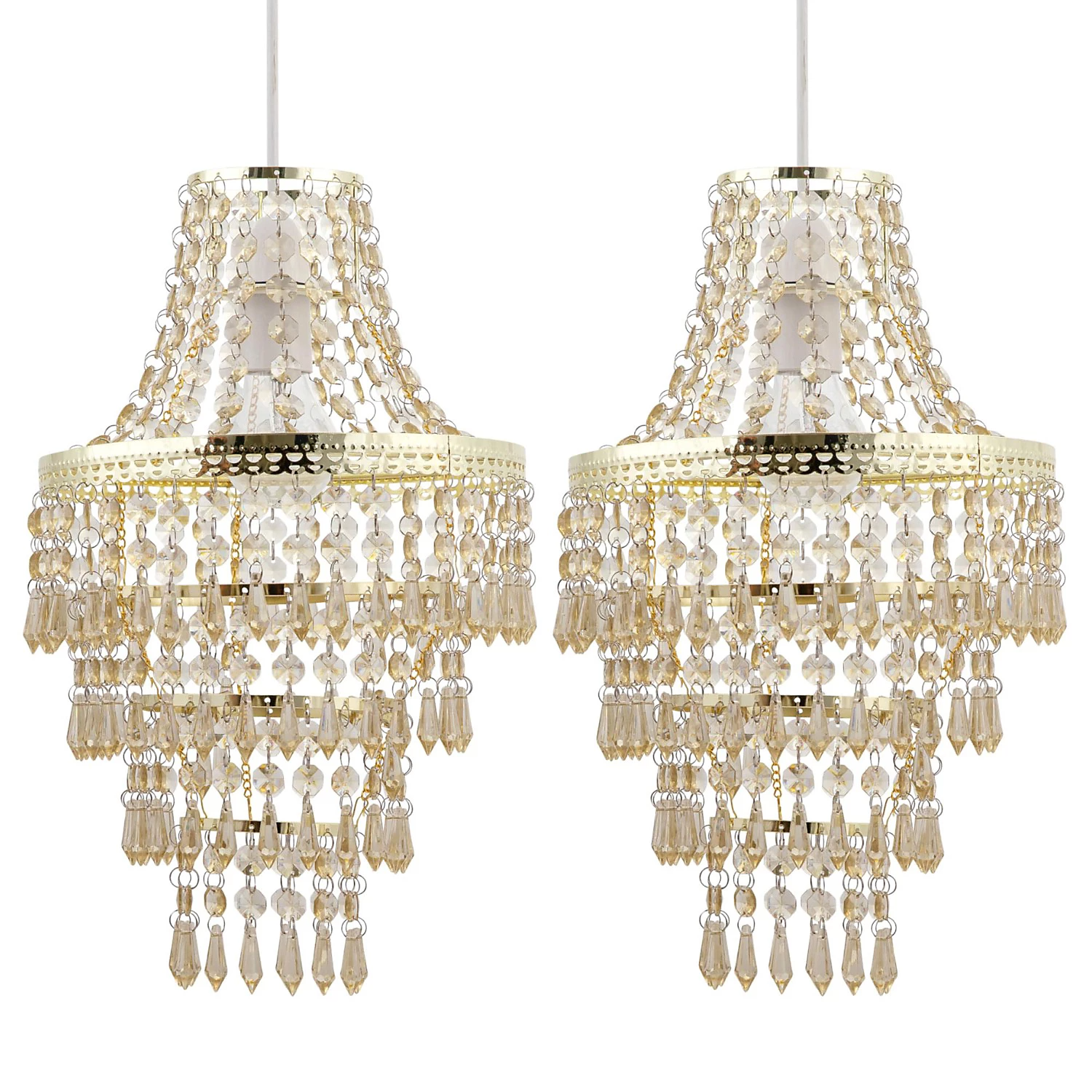 Modern 4-layer K9 crystal chandelier