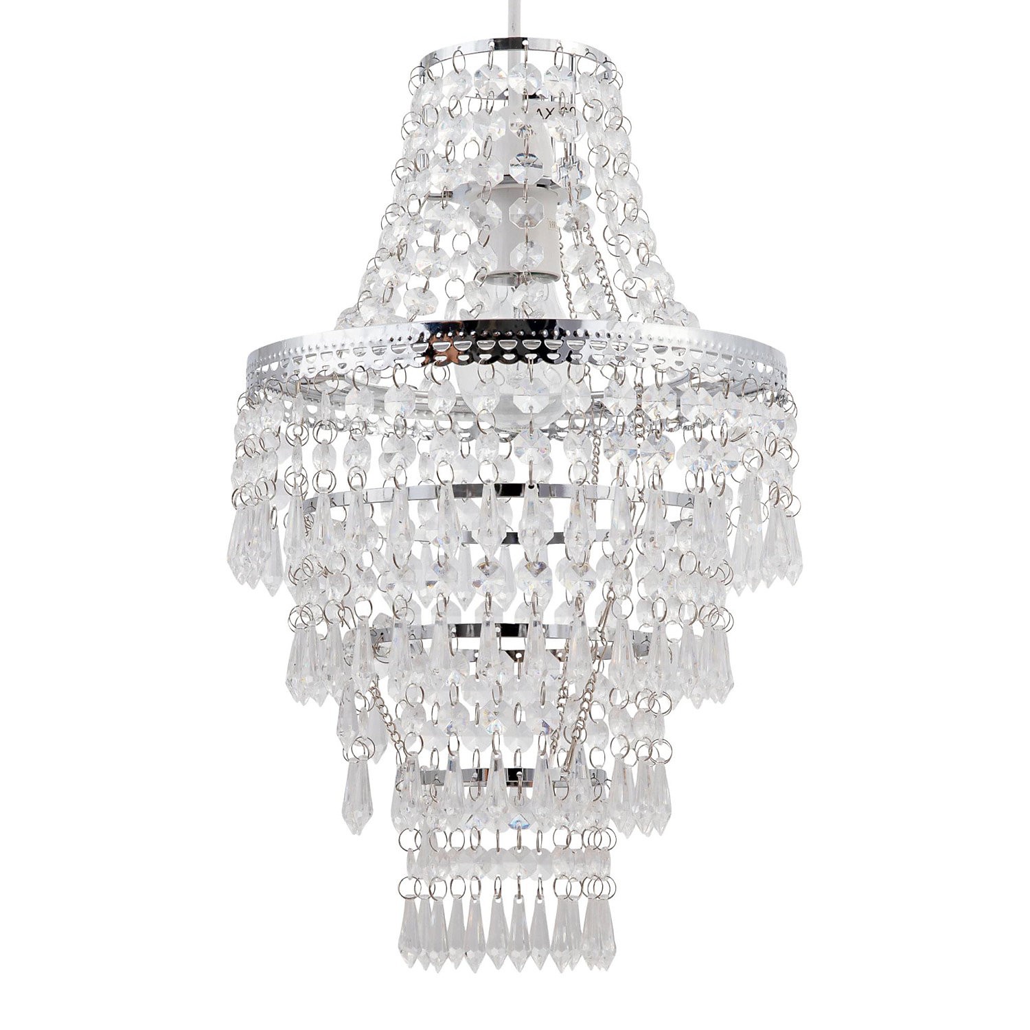 Modern 4-layer K9 crystal chandelier