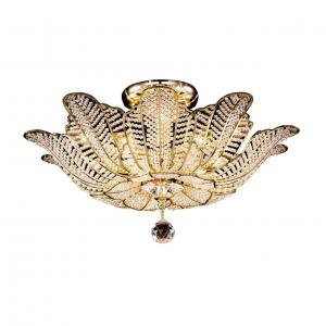 Modern K9 Crystal Maple Leaf Ceiling Lamp