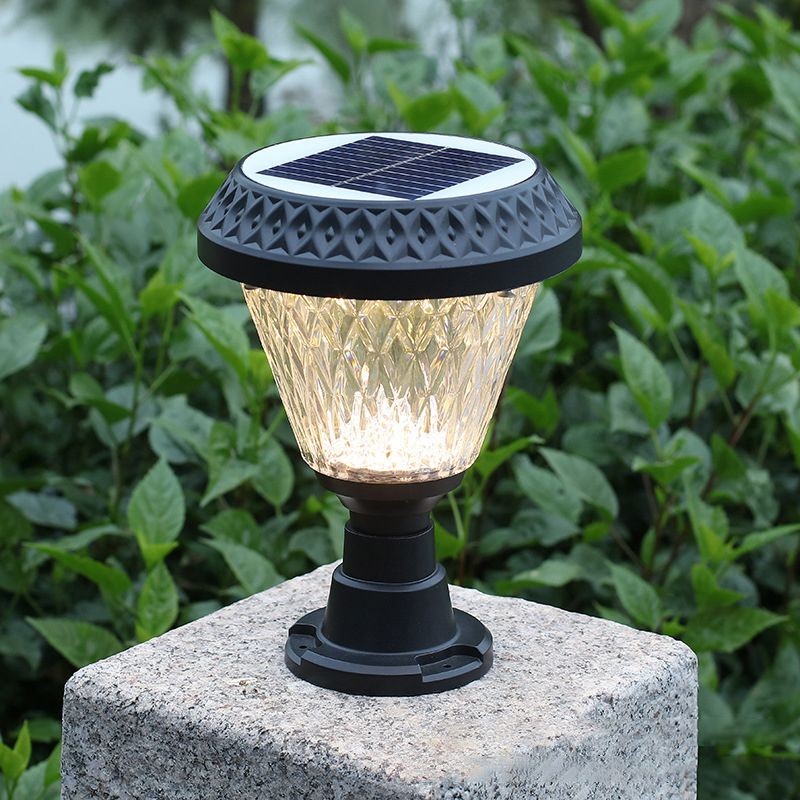 YD87-Modern Simple Plastic Pillar Lamp Waterproof Solar