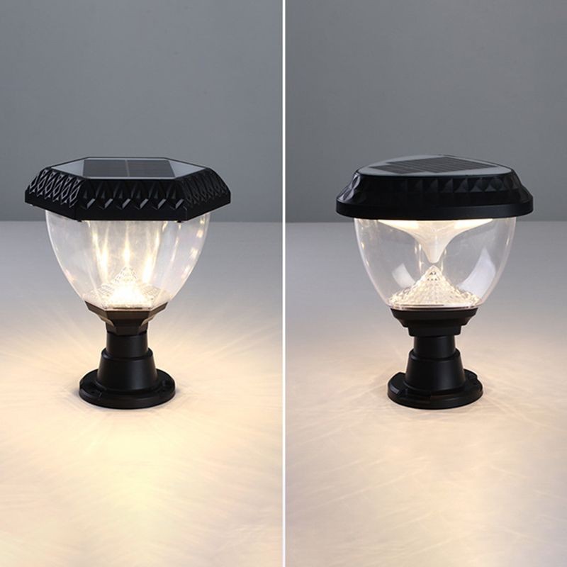 YD87-Modern Simple Plastic Pillar Lamp Waterproof Solar