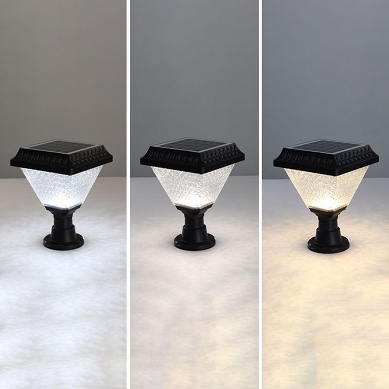 YD87-Modern Simple Plastic Pillar Lamp Waterproof Solar