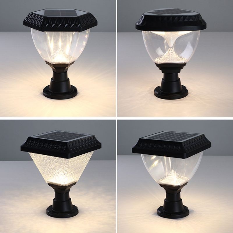 YD87-Modern Simple Plastic Pillar Lamp Waterproof Solar