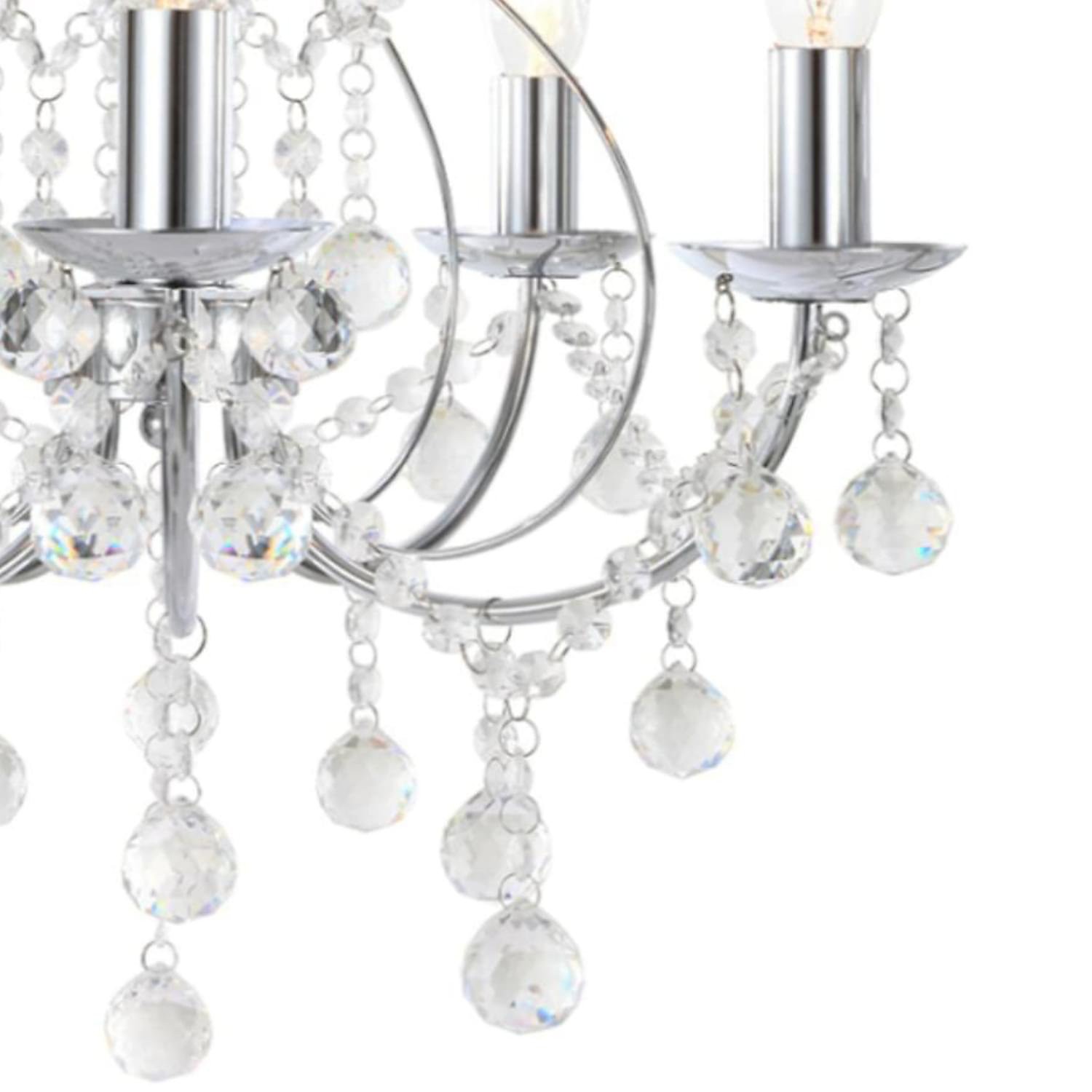 Modern chrome candle crystal chandelier