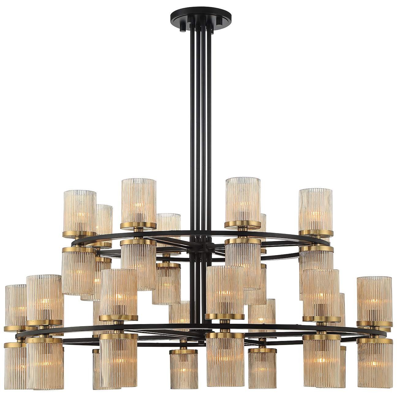 Modern industrial style double-layer chandelier