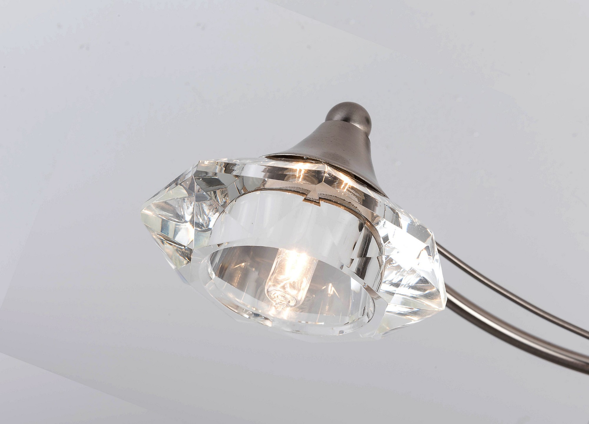 Octagonal glass ceiling lamp