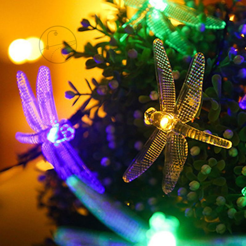 YD15-Outdoor LED dragonfly solar dragonfly string lights plastic