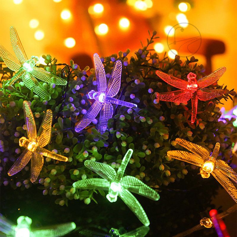 YD15-Outdoor LED dragonfly solar dragonfly string lights plastic