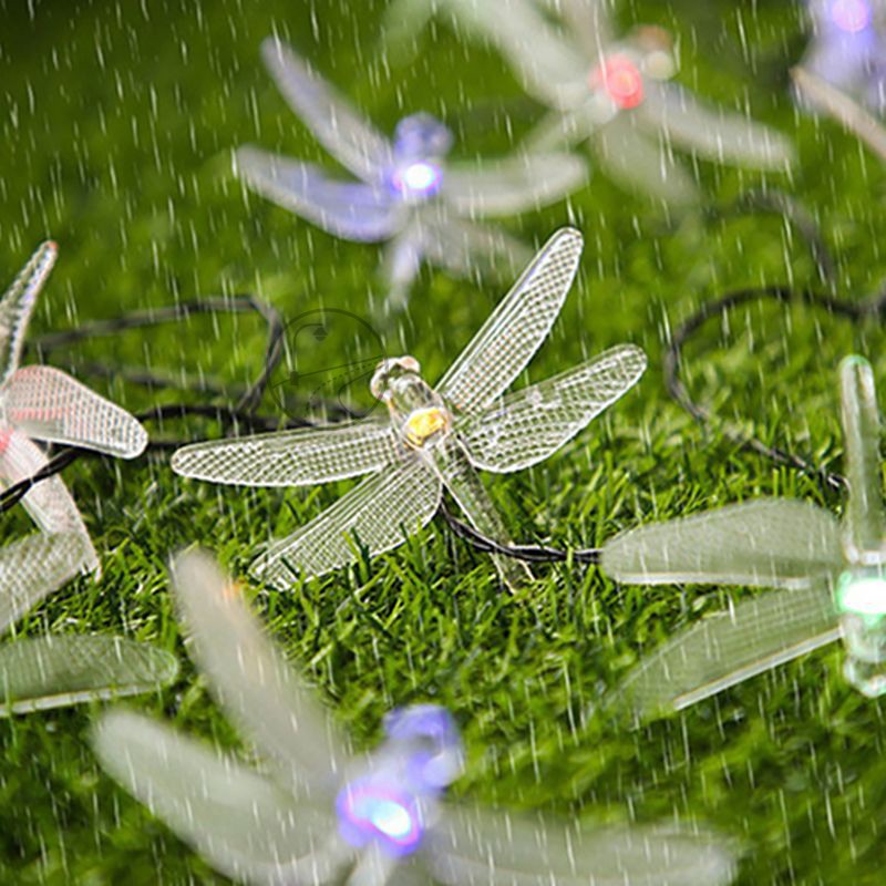 YD15-Outdoor LED dragonfly solar dragonfly string lights plastic