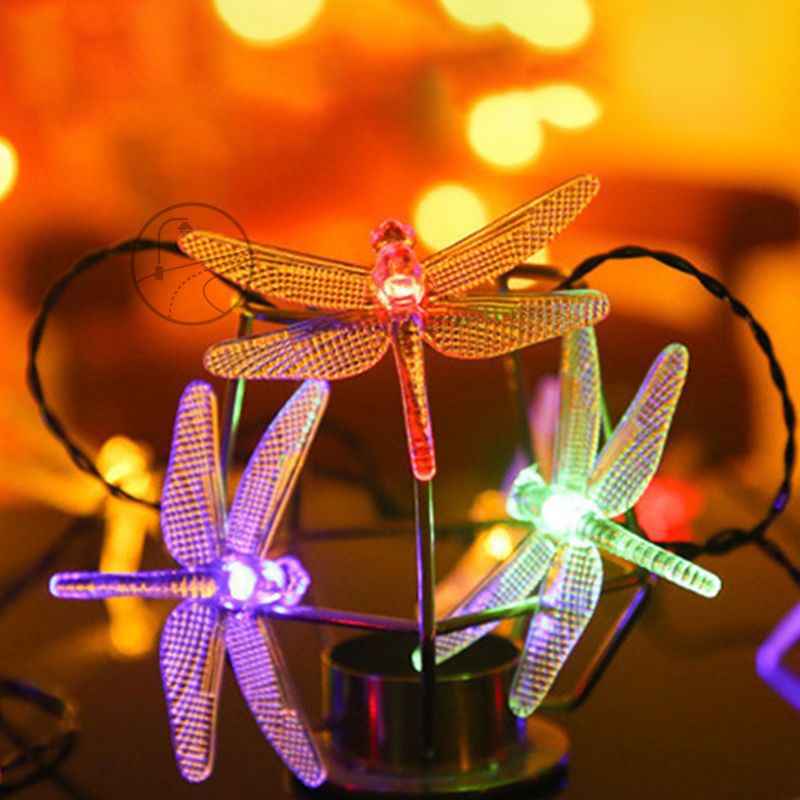 YD15-Outdoor LED dragonfly solar dragonfly string lights plastic