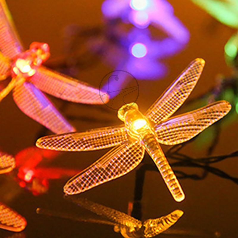 YD15-Outdoor LED dragonfly solar dragonfly string lights plastic