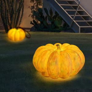 YD65-Bionic Pumpkin Solar Lawn Light Resin Outdoor Lighting