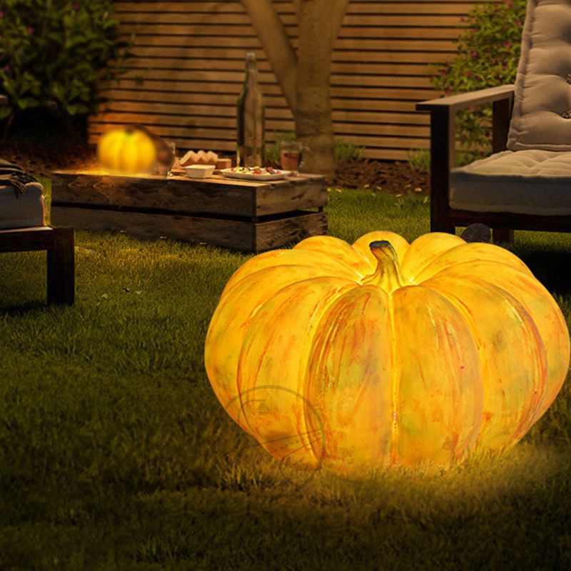 YD65-Bionic Pumpkin Solar Lawn Light Resin Outdoor Lighting