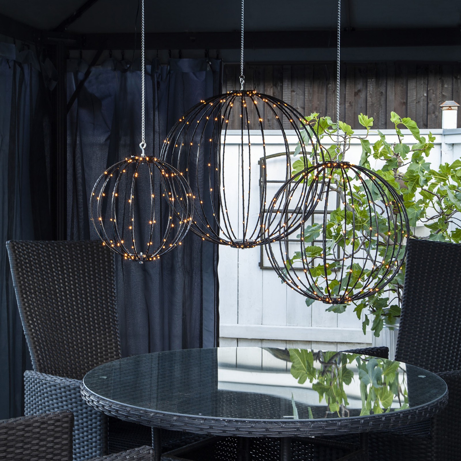 YD157-Decorative LED Pendant Light Gypsophila Outdoor Waterproof Cable with Plug