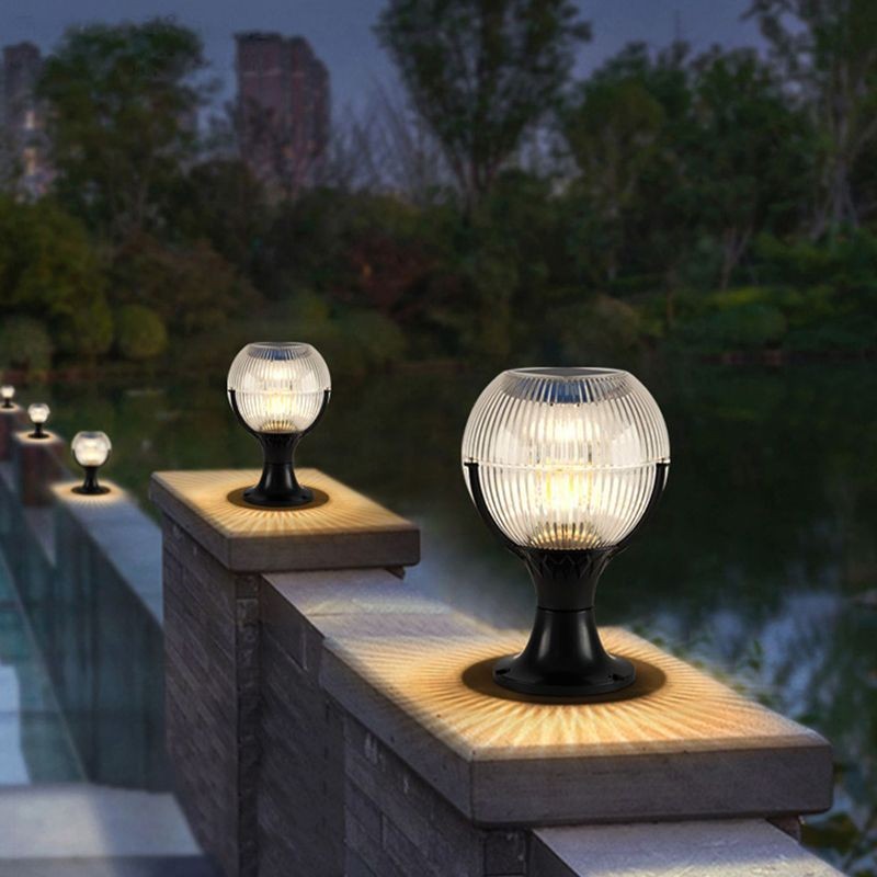 YD6-Waterproof Solar Energy Pillar Lamp Spherical