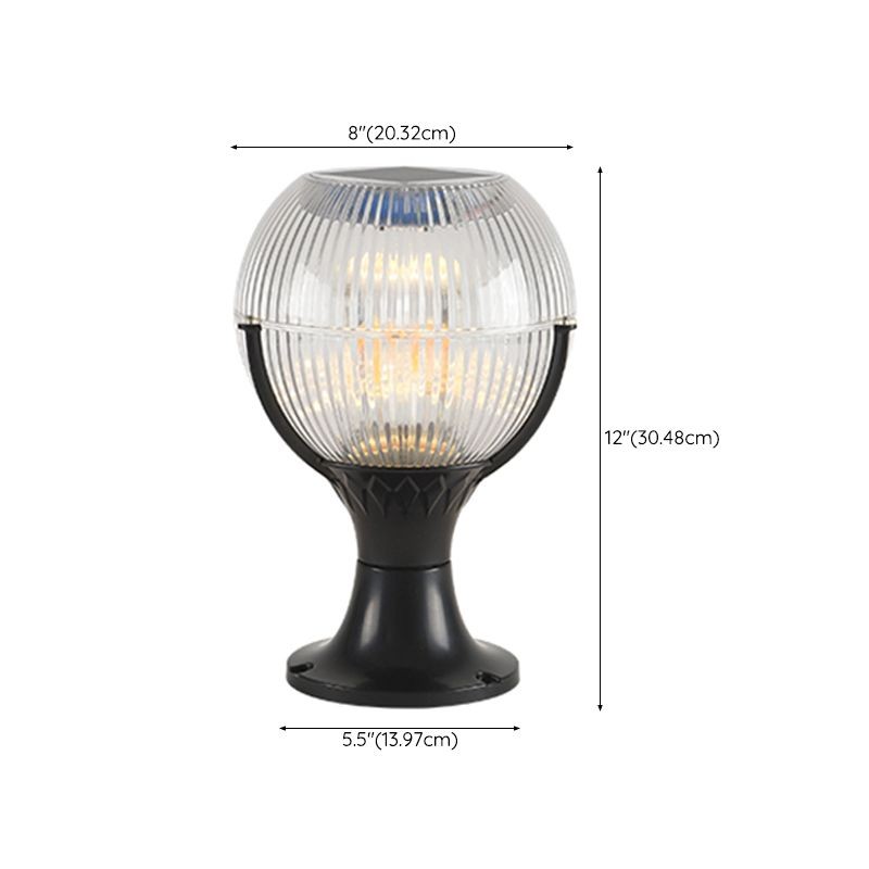 YD6-Waterproof Solar Energy Pillar Lamp Spherical