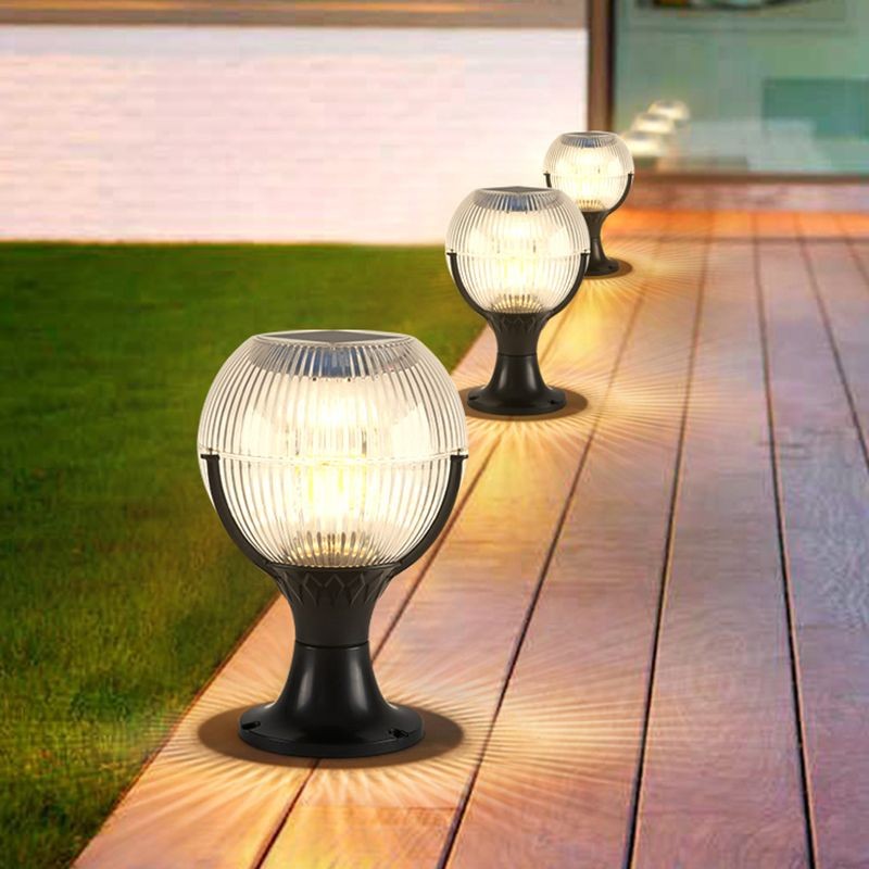 YD6-Waterproof Solar Energy Pillar Lamp Spherical