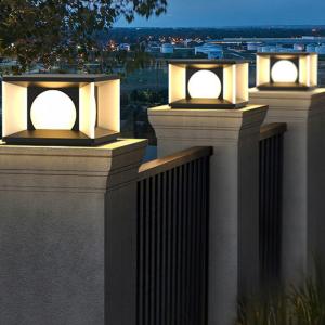 YD71-Black Solar Energy Pillar Light LED Waterproof with