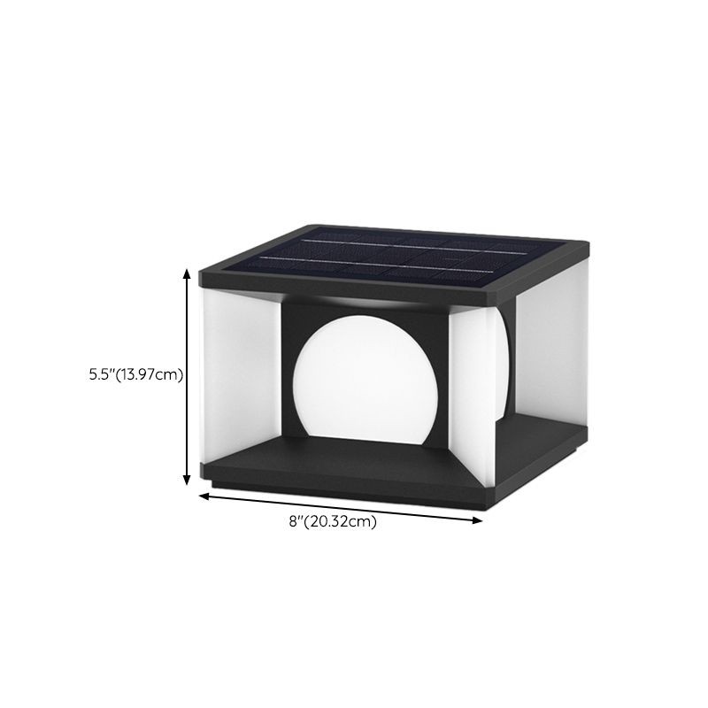 YD71-Black Solar Energy Pillar Light LED Waterproof with