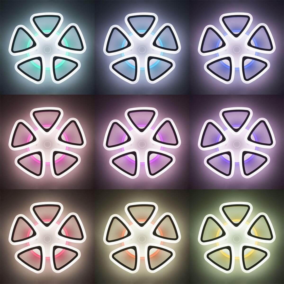 RGB 5-head triangle ceiling light