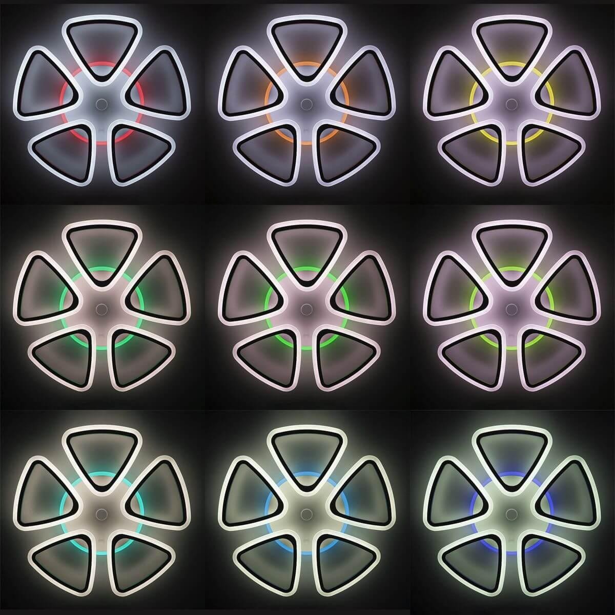 RGB 5-head triangle ceiling light