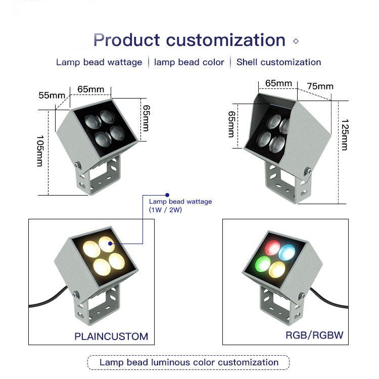 YD76-4W/8WIP65 LED Outdoor DMX RGB Floodlight