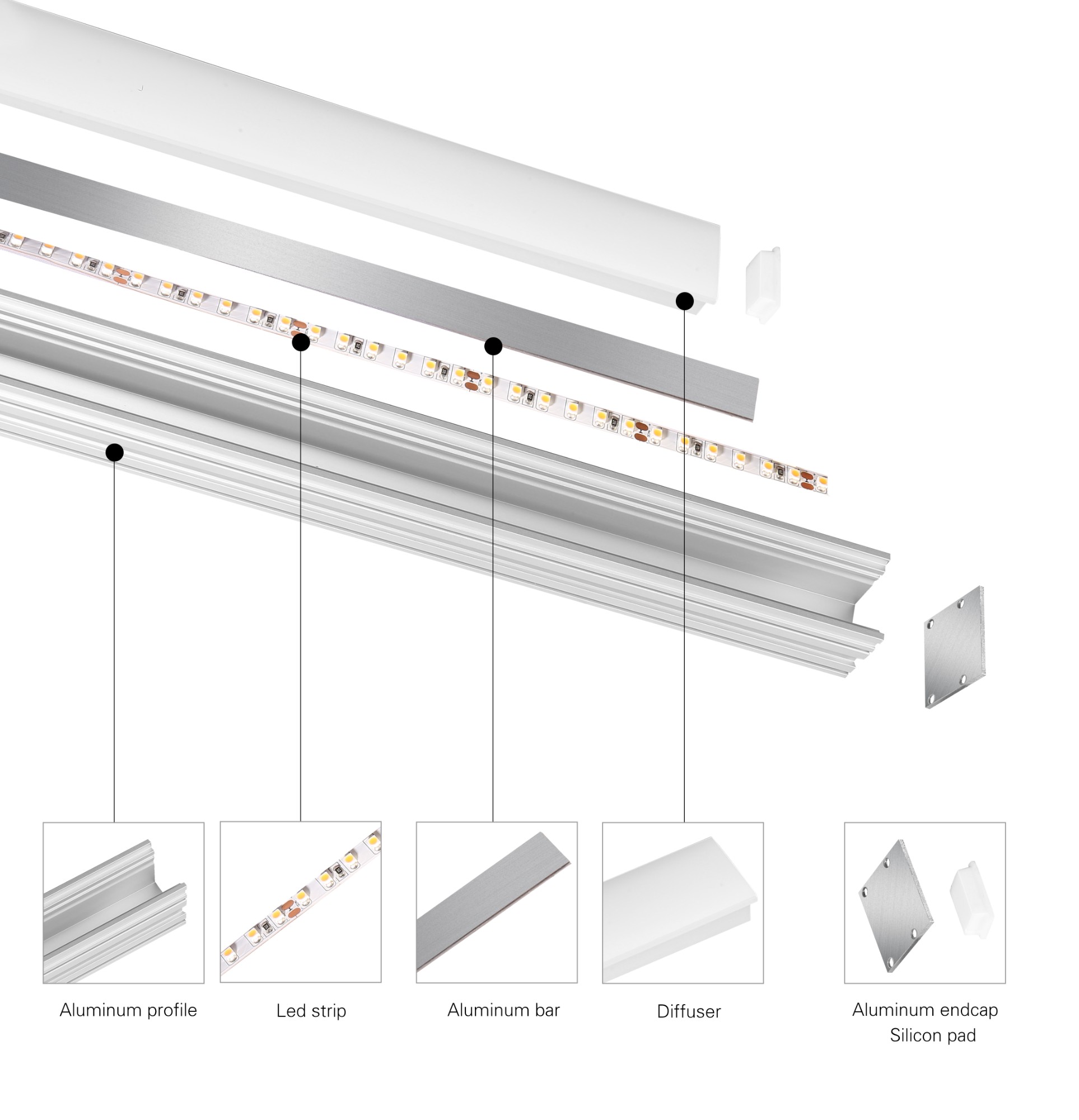 YD164-Outdoor waterproof embedded atmosphere RGB LED buried light