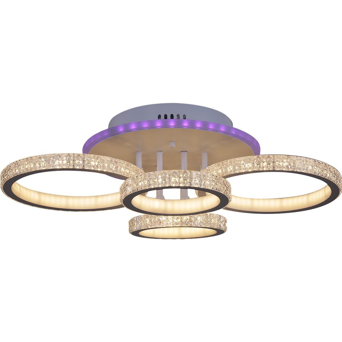 RGB double-sided luminous 4-circle ceiling light