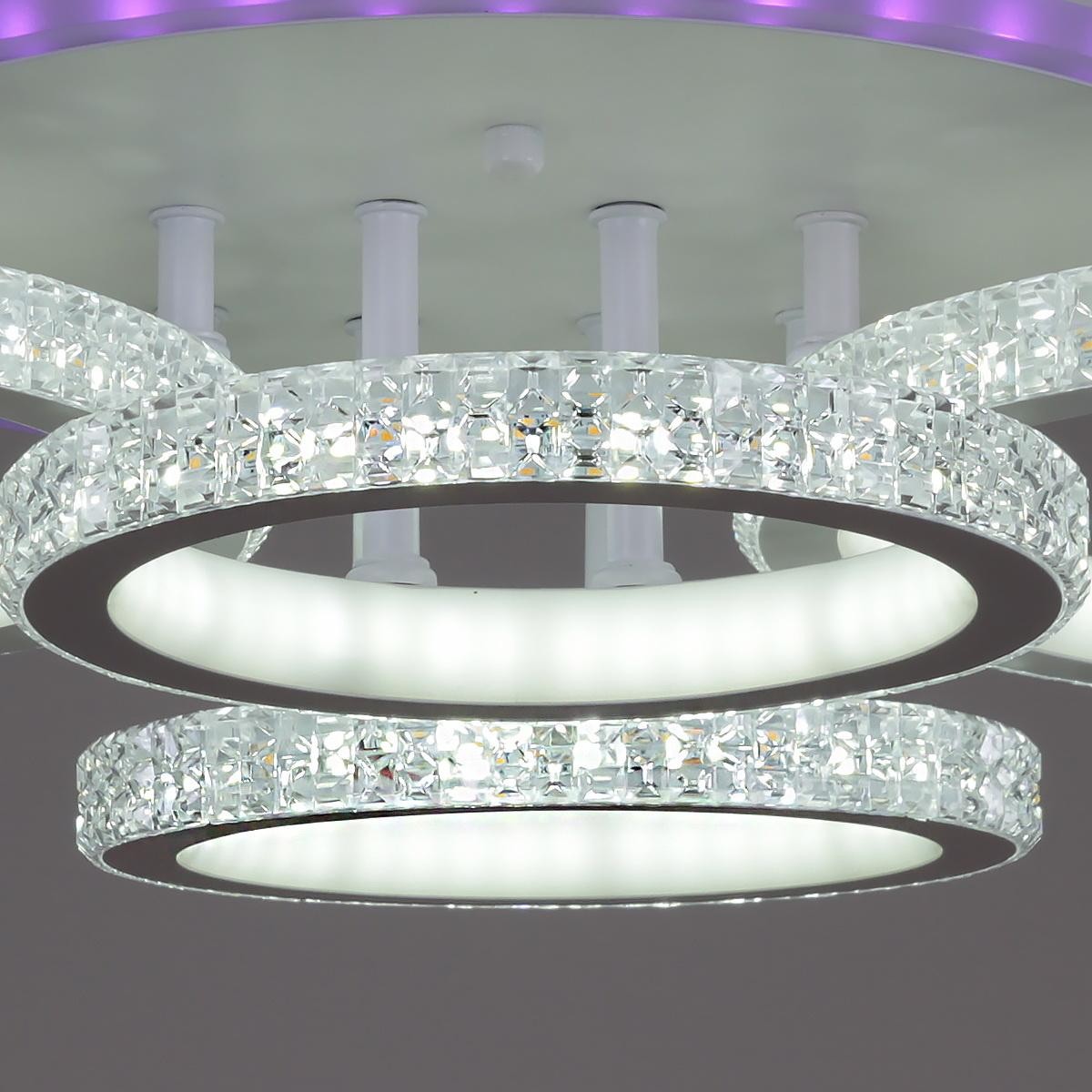 RGB double-sided luminous 4-circle ceiling light