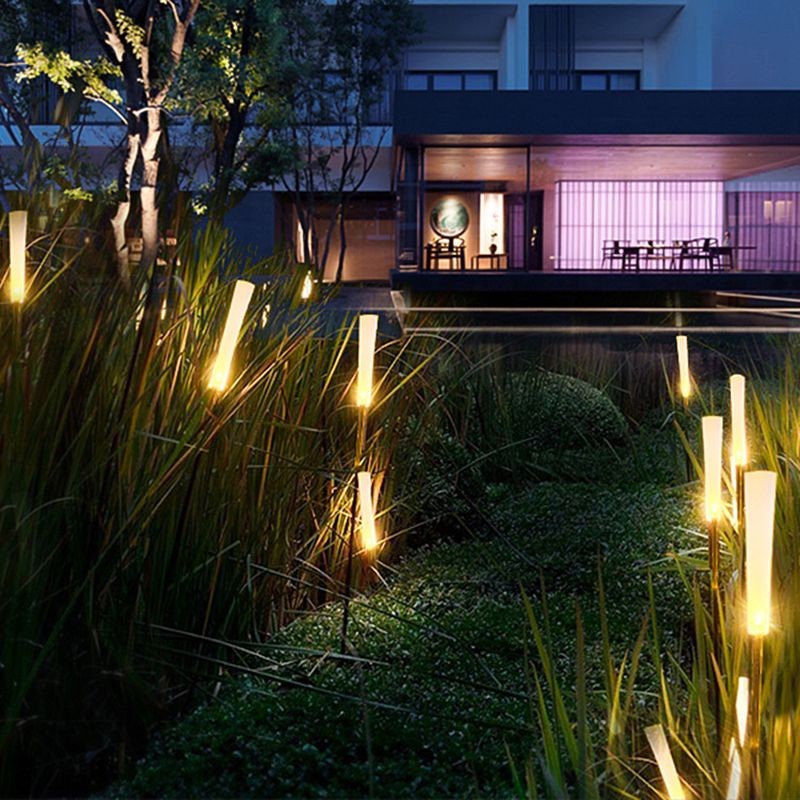 YD15-Minimalism Reed Shaped Ground Lighting Acrylic Courtyard