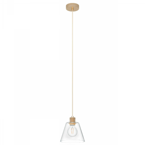 Retro gold steel transparent glass style single chandelier