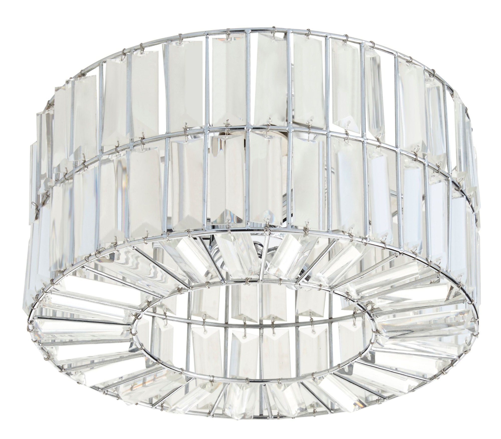 Round K9 crystal ceiling light