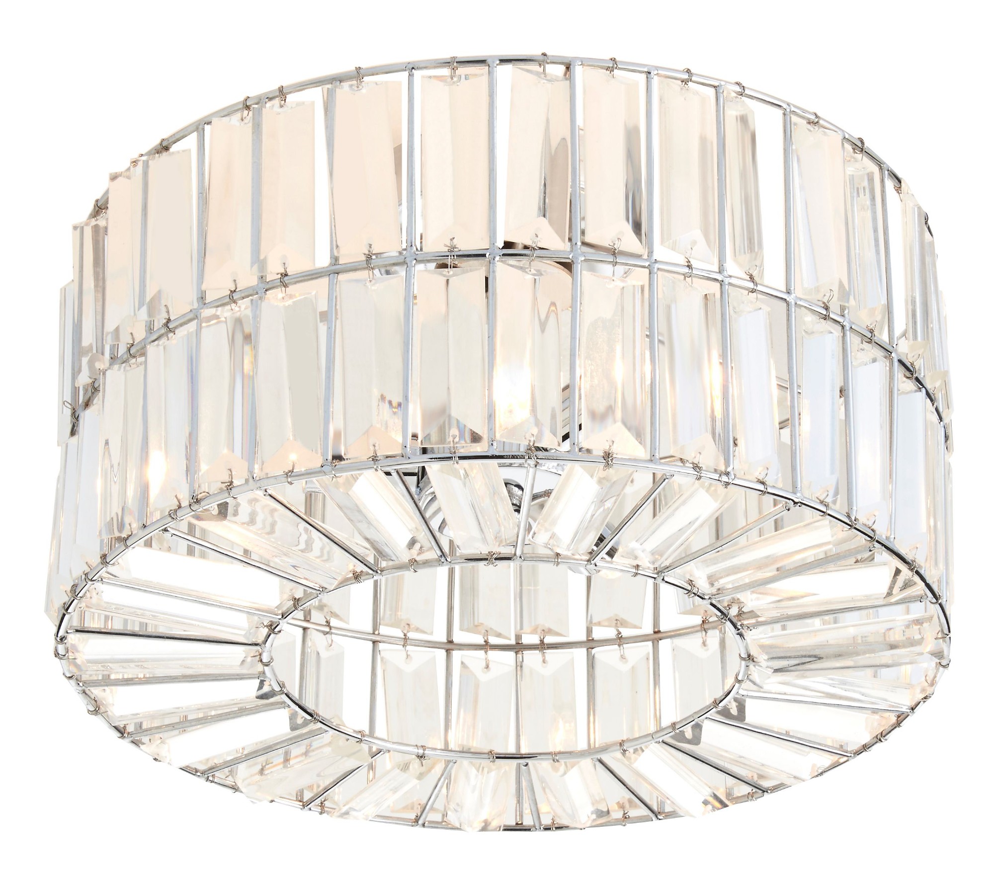 Round K9 crystal ceiling light