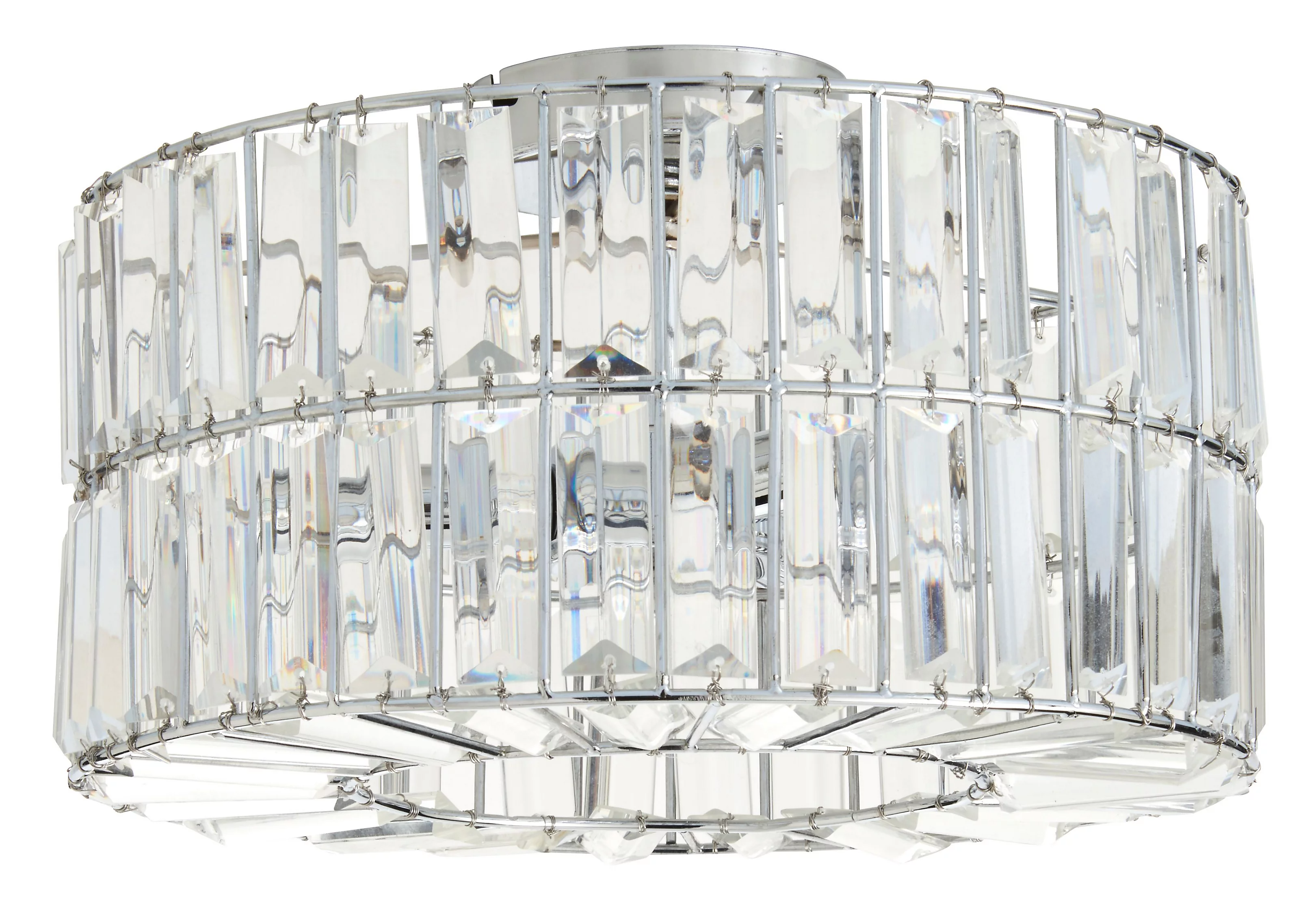 Round K9 crystal ceiling light