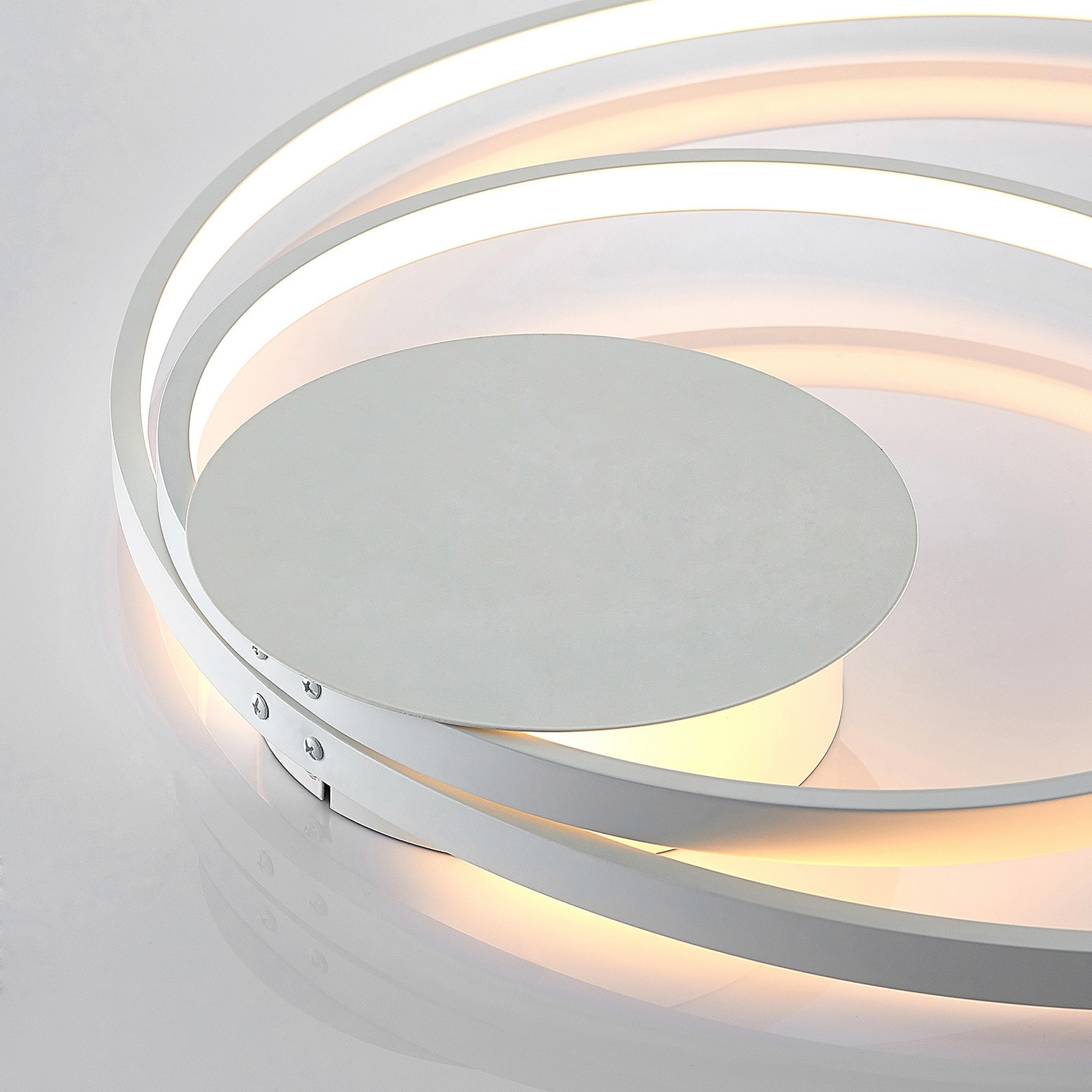 Round aluminum double circle ceiling light