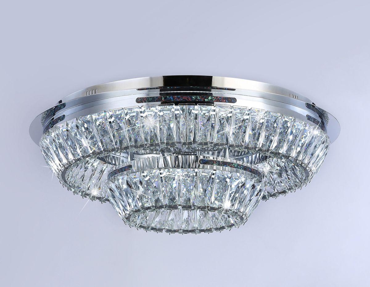 Round crystal stainless steel ceiling lamp