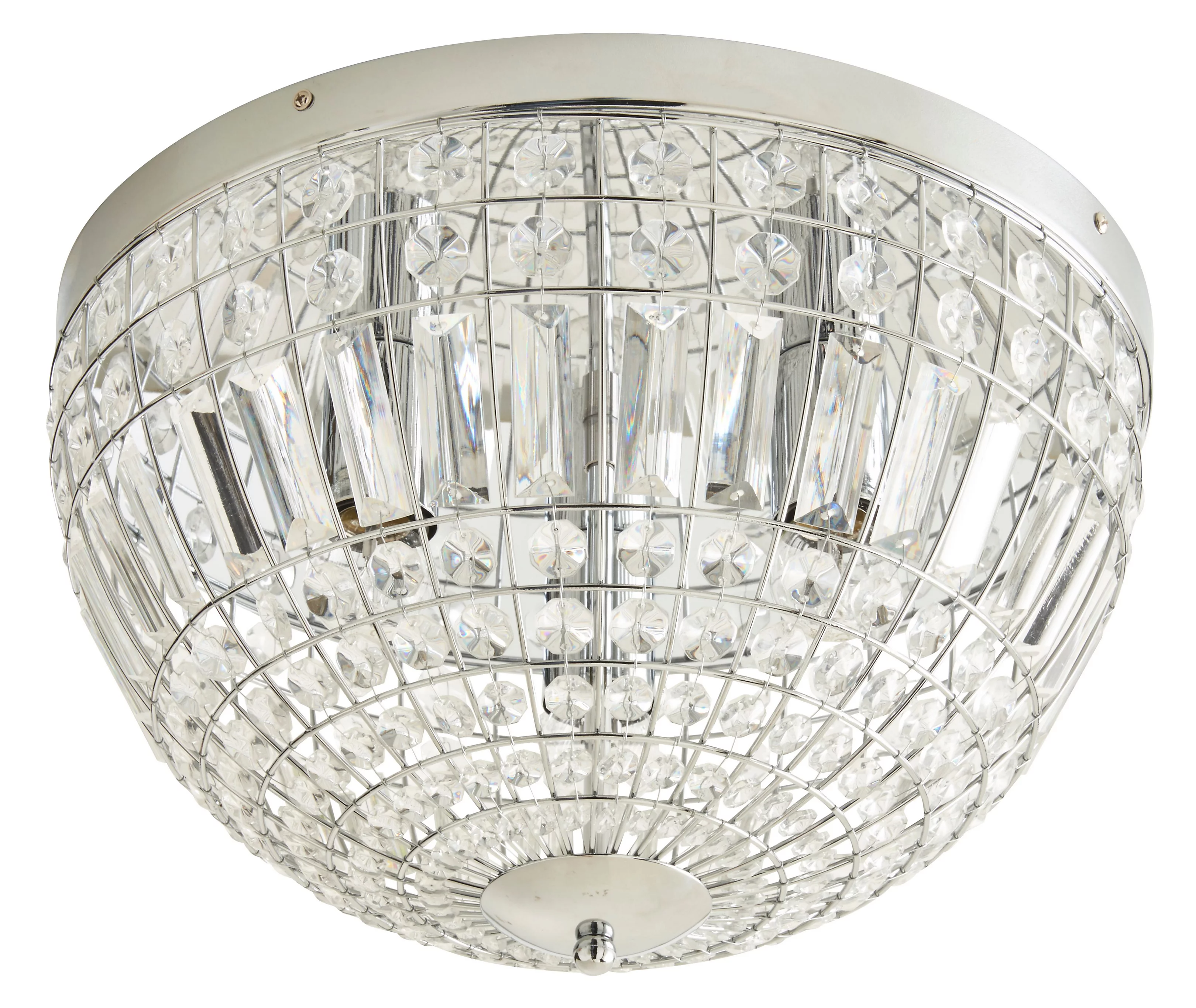 Semicircular K9 crystal ceiling light