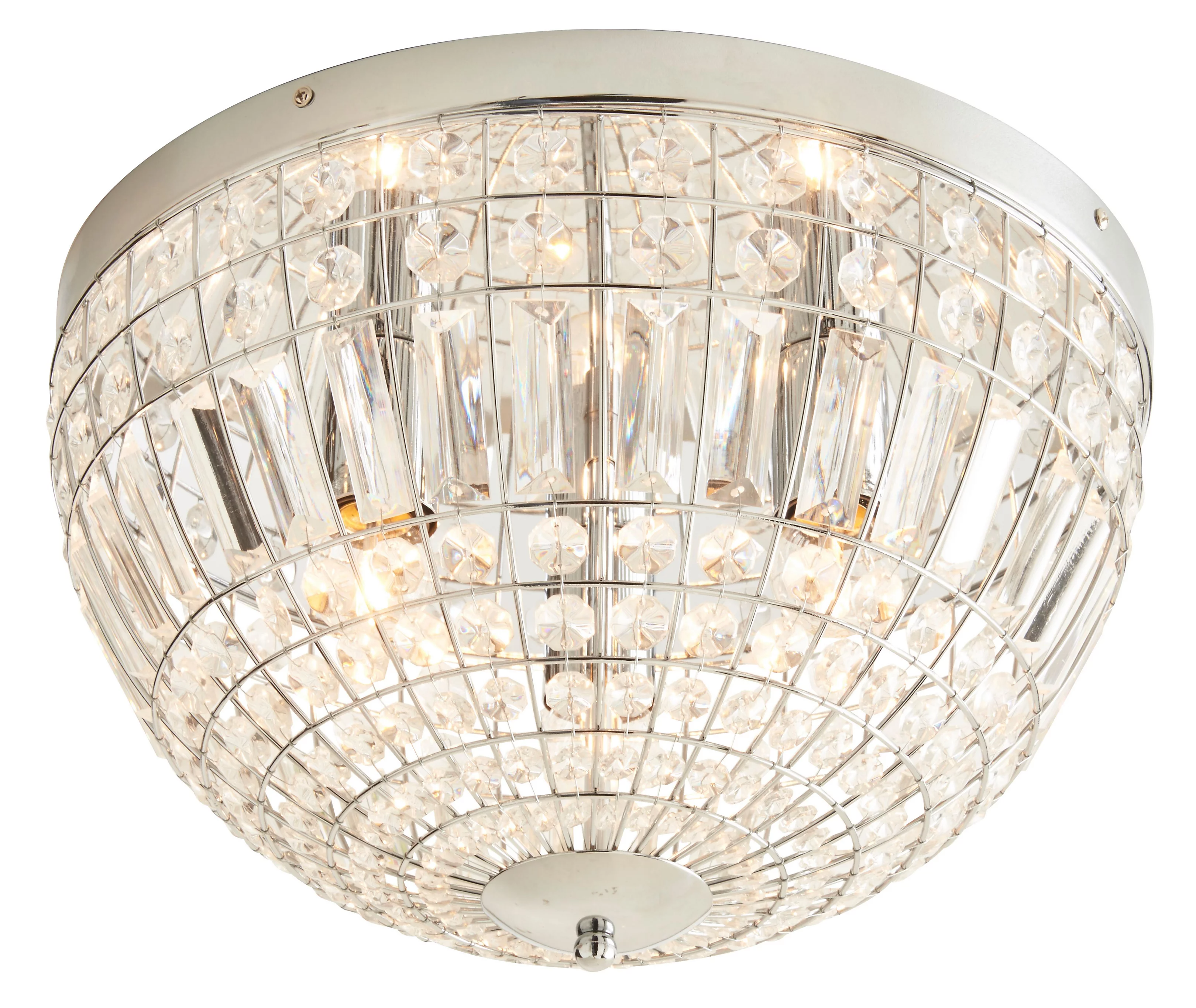 Semicircular K9 crystal ceiling light