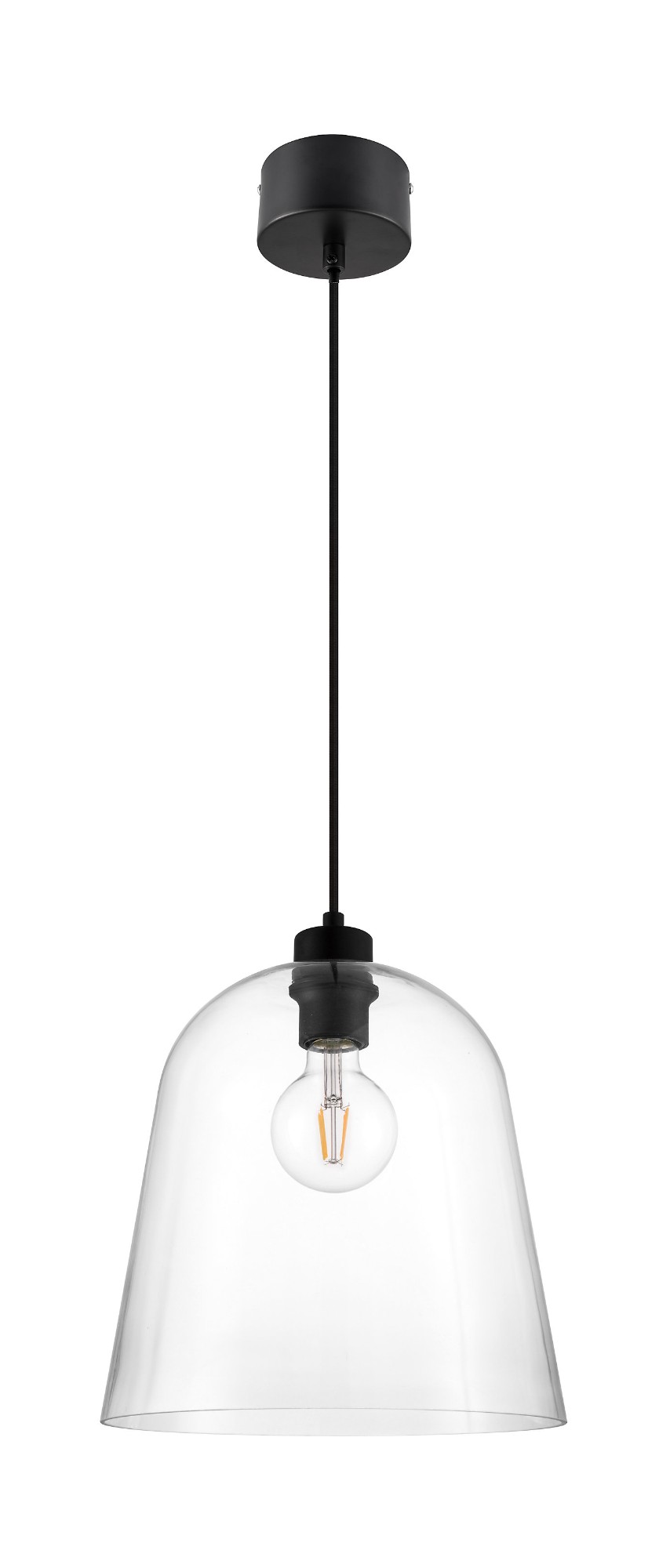 Simple modern design high-transparency glass chandelier