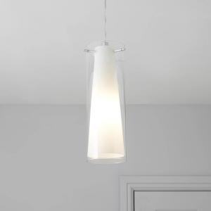 Single-head cylindrical glass chandelier